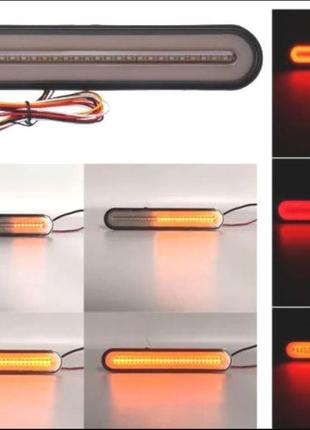 Задние led фонари с бегущим поворотом на фуру (daf, scania, iveco, volvo, man) полосы...