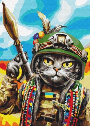 Преміум картина за номерами 40х50 на дерев'яному підрамнику "котик гуцул © маріанна пащук" pbs53277