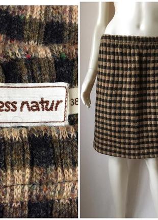 Hess natur шерстяная тёплая трикотажная юбка резинка1 фото