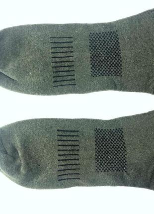 Комплект демисезонные трекинговые носки 5 пар 41-45 хаки летние армейские хлопок олива3 фото