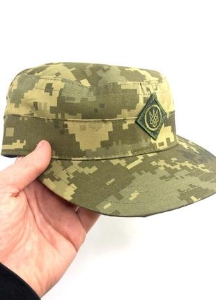 Кепка военная тактическая с кокардой мм14 украинский пиксель зсу немка армейская полевая