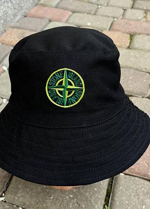 Літня панамка чорного кольору stone island