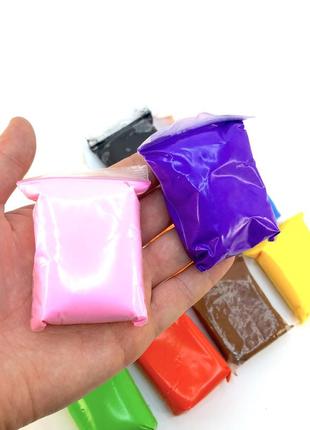 Набір повітряний пластилін 36 кольорів super clay тісто для ліплення3 фото