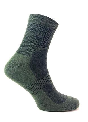 Упаковка літні тактичні шкарпетки зсу 10 пар 41-45 хакі герб армійські носки військові високі5 фото