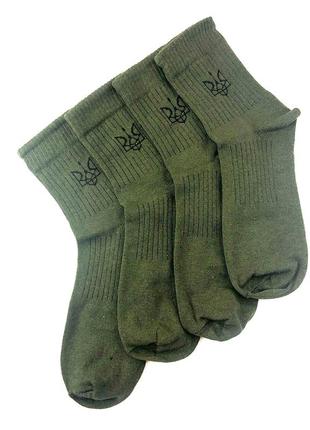 Упаковка демисезонные трекинговые носки 10 пар 41-45 олива летние армейские хлопок хаки герб7 фото