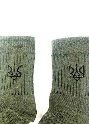 Упаковка демисезонные трекинговые носки 10 пар 41-45 олива летние армейские хлопок хаки герб10 фото