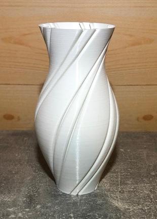 Фигурная декоративная, тонкостенная ваза «вдавленная спираль»1 фото