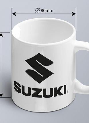 Чашка  з принтом авто логотип suzuki  (02010102019)2 фото