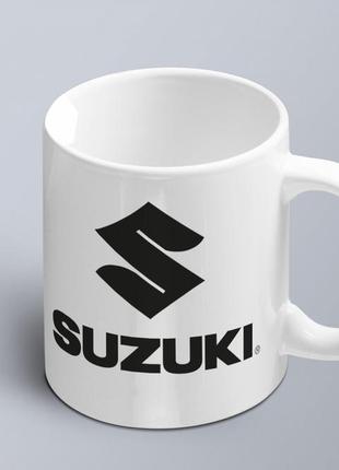 Чашка с принтом авто логотип  suzuki  (02010102019)
