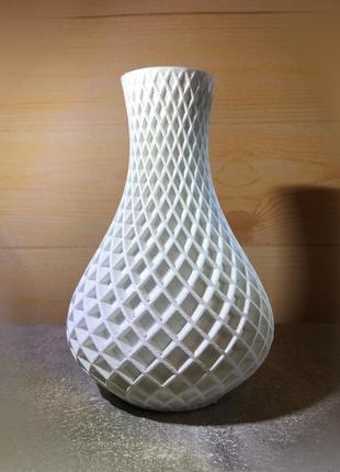 Декоративная, тонкостенная ваза «в ромб»