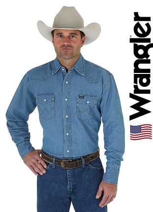 Мужская джинсовая рубашка wrangler® 70127sw / 100% хлопок / оригинал из сша