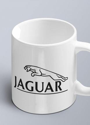 Чашка  з принтом авто логотип jaguar  (02010102039)