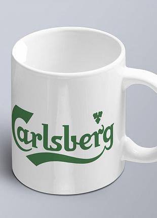 Чашка с принтом логотипа carlsberg