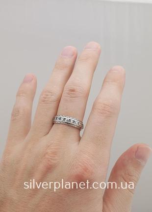Cеребряное кольцо оберег спаси збережи с ангелом. черненое серебро 9252 фото
