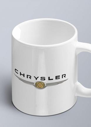 Чашка  з принтом авто логотип chrysler  (02010102032)