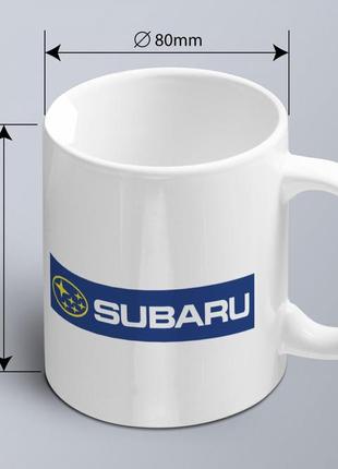 Чашка с принтом авто логотип  subaru  (02010102018)2 фото