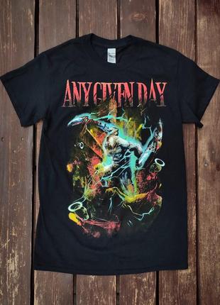 Футболка any given day оф мерч рок-група рокерська металкор no orky. no war