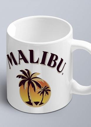 Чашка  з принтом логотипу malibu1 фото
