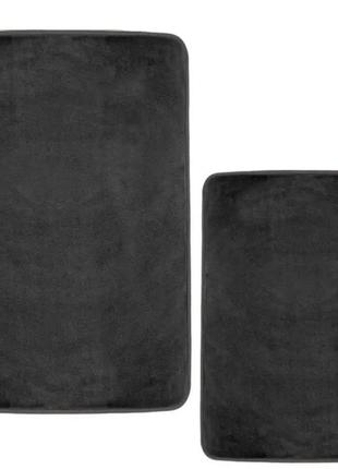Килимок у ванну 60 * 40 см. чорний, стильний, антиковзний, водопоглинальний10 фото