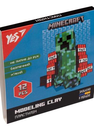 Пластилін"1 вересня" 12кол. 240г minecraft 540622