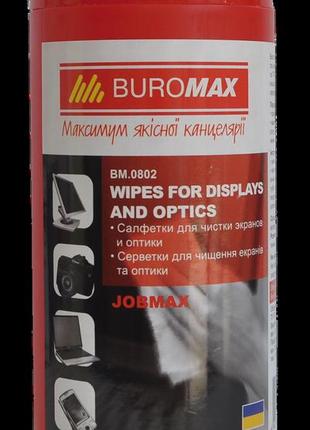 Серветки  очищ. "buromax" 80шт. екрани bm.0802