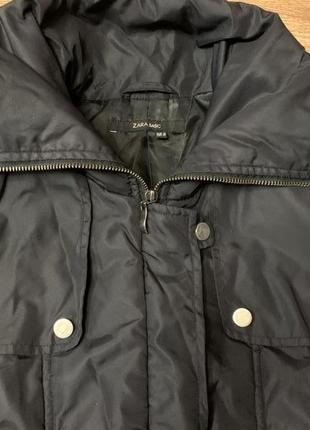 Брендовая черная  куртка zara basic,яркая курточка,ветровка7 фото