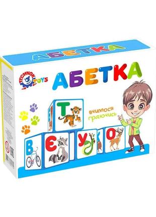 Кубики абетка 12 шт. технок 02121 фото