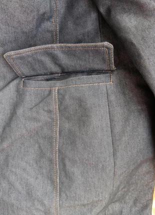 Круте джинсове пальто стеганное center coat xl-xxl4 фото