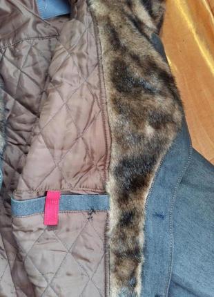 Круте джинсове пальто стеганное center coat xl-xxl7 фото