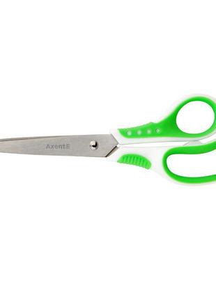 Ножиці "axent" 200мм 6305-09-a ручка з гум.вставками біло-салат.