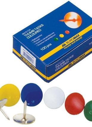 Кнопки "buromax"кольорові 100шт bm.5104