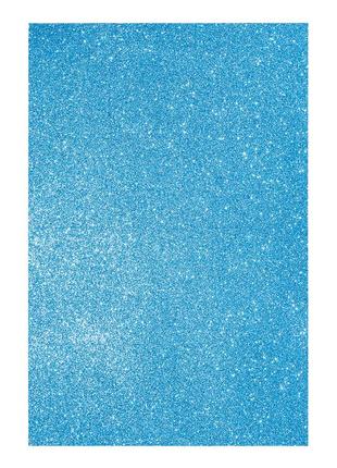 Фоаміран а4 santi з глітером,клейовим шаром 1,7мм блакитний 7426931 фото