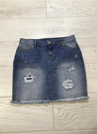 Классная джинсовая юбка f&f