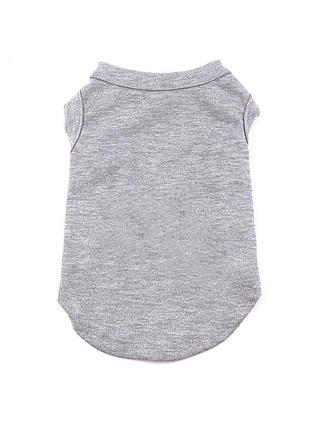 Майка для собак pet style "однотон" серая xs