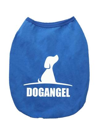 Хлопковая майка для собак pet style "dog angel" синяя
