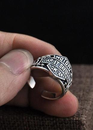 Мужское  серебряное кольцо харлей регулируется 10 грамм7 фото