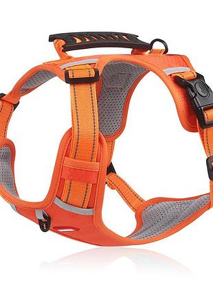 Нейлонова шлейка для собак до 100 кг. pet style "duomm" помаранчева