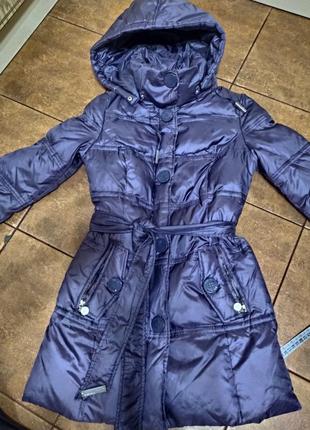 Пуховик для девочки на лебяжем пуху.