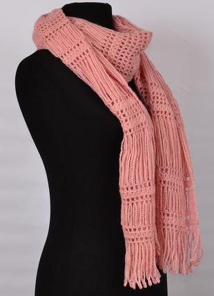 Нарядный женский вязаный шарф. ажурный палантин.длинный шарф.ручная работа2 фото