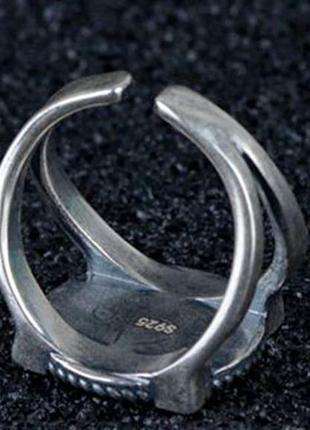 Мужское серебряное кольцо скорпион регулируется 9.5 грамм5 фото