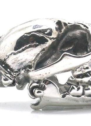 100% серебряный большой кулон череп саблезубый тигр 58 грамм подвижный5 фото