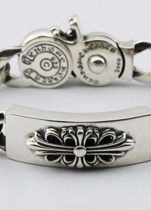 Чоловічий срібний браслет chrome hearts кельтський хрест 112 г 23,5 см