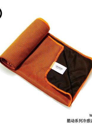 Рушник для спортзалу бамбукове wk sport towel wt-tw01 |90x30cm, cooling effect|5 фото