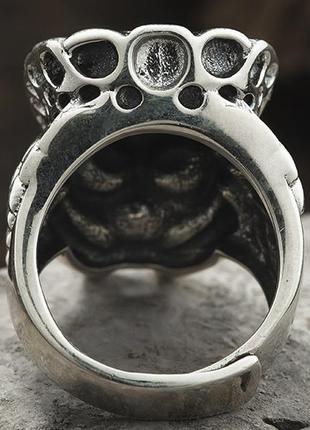 Мужское большое серебряное кольцо хищник регулируется 21 грамм8 фото