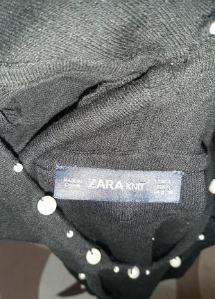 Стильна кофта з дирками і бусінами zara3 фото