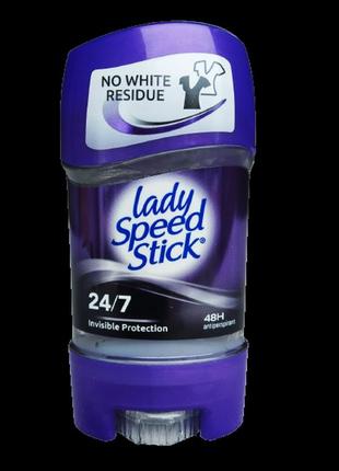 Антиперспирант-дезодорант женский lady speed stick invisible protection нивидимая защита гелевый 65 мл
