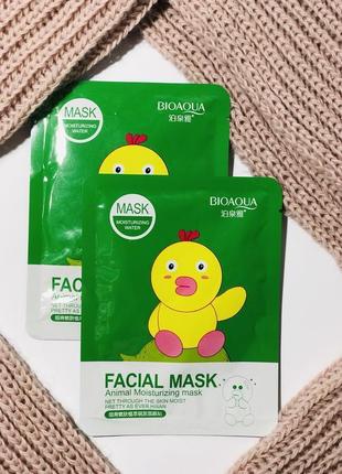 Маска с эссенцией коллагена и граната bioaqua facial animal moisturizing mask duck