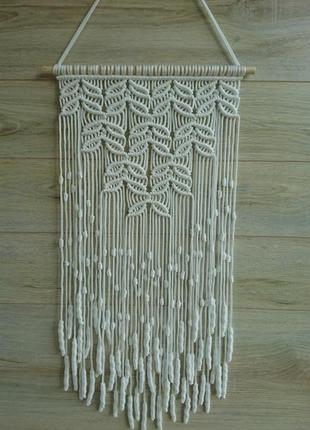 Макраме панно белое