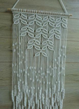 Макраме панно белое