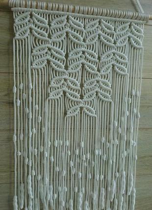 Макраме панно белое